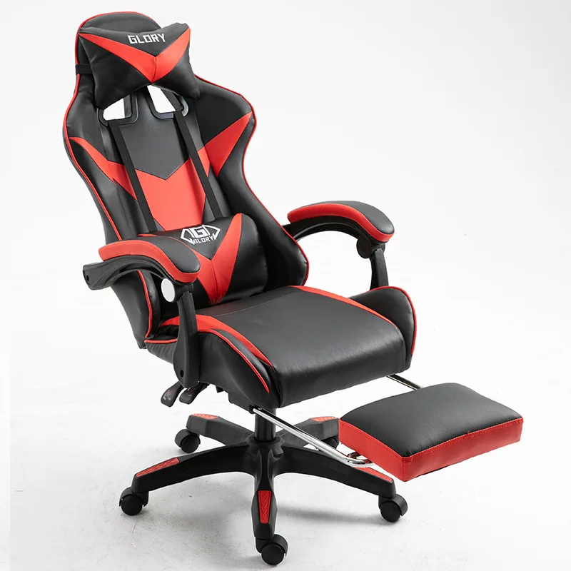 Esports Gaming Cafe - # Chaise de jeu avec repose-pieds,