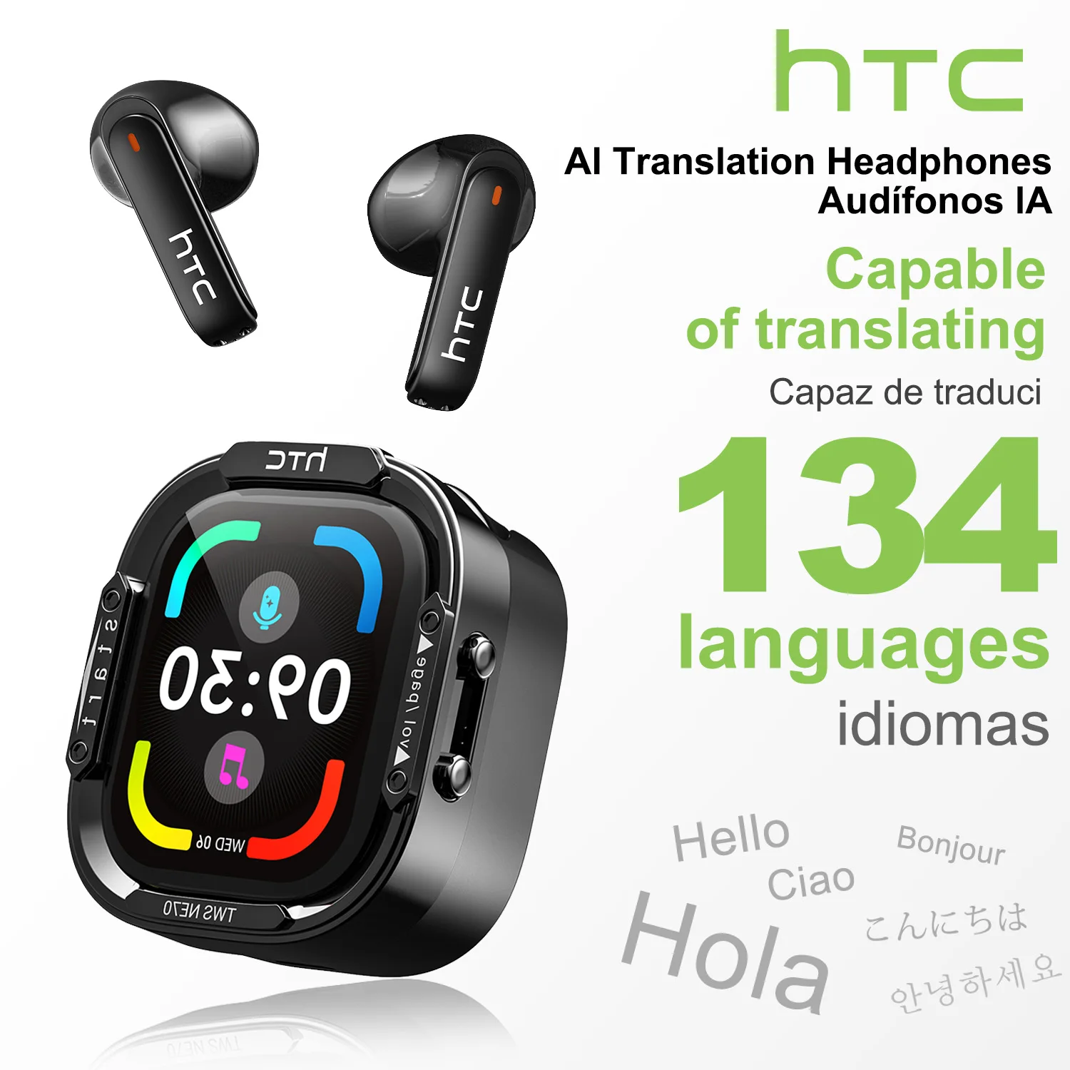 Esports Gaming Earbuds - Écouteurs sans fil HTC NE70 Bluetooth