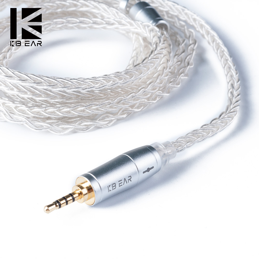 Esports Gaming Earbuds - KBEAR 8 Core amélioré argent filaire