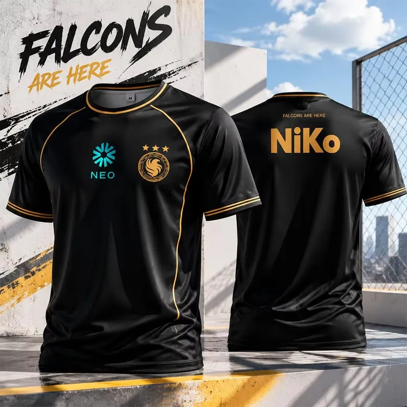Esports Gaming Team - Maillot 3D 2026 Team Falcons NiKo