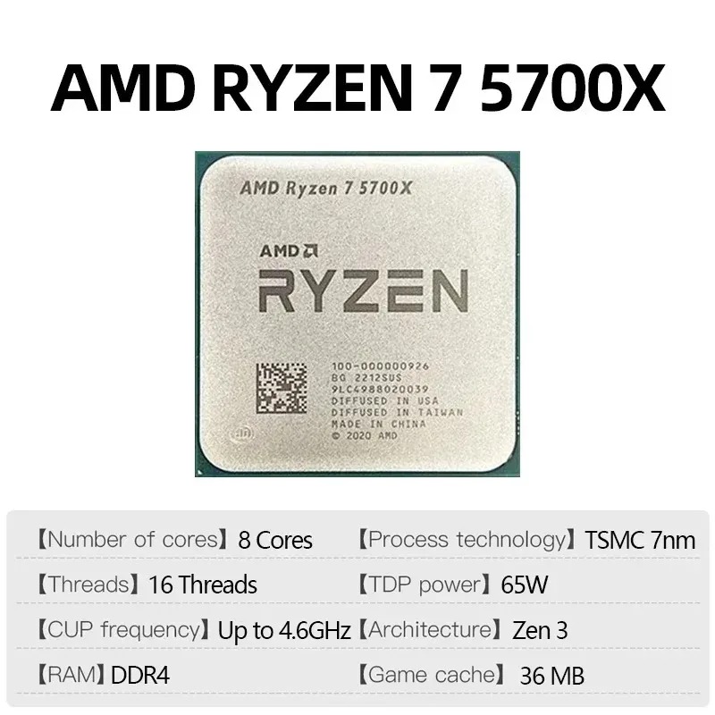 Processeur de bureau débloqué  - Amd Cpu Ryzen 7 avis et prix