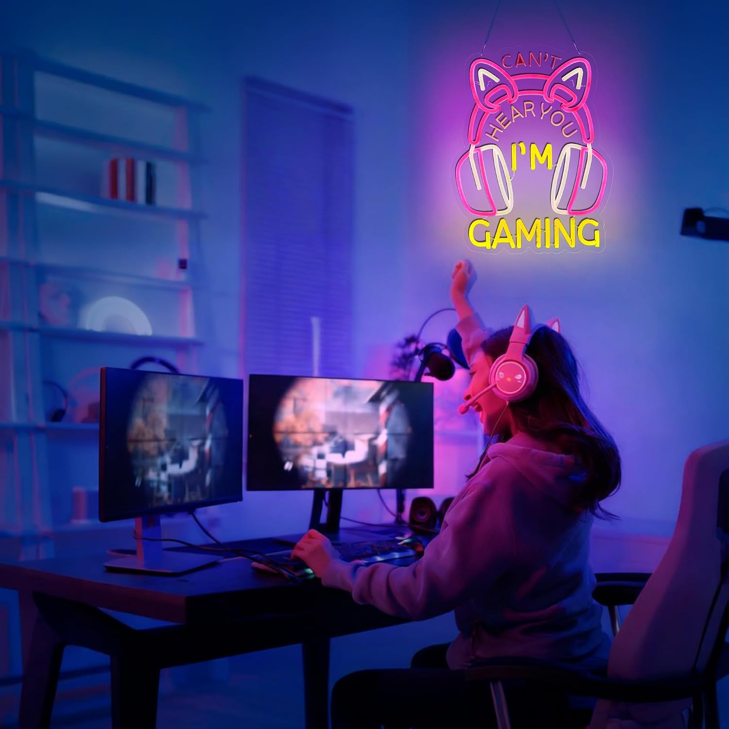 Panneau néon « Je ne peux pas  - Esports Gaming Cafe avis et prix