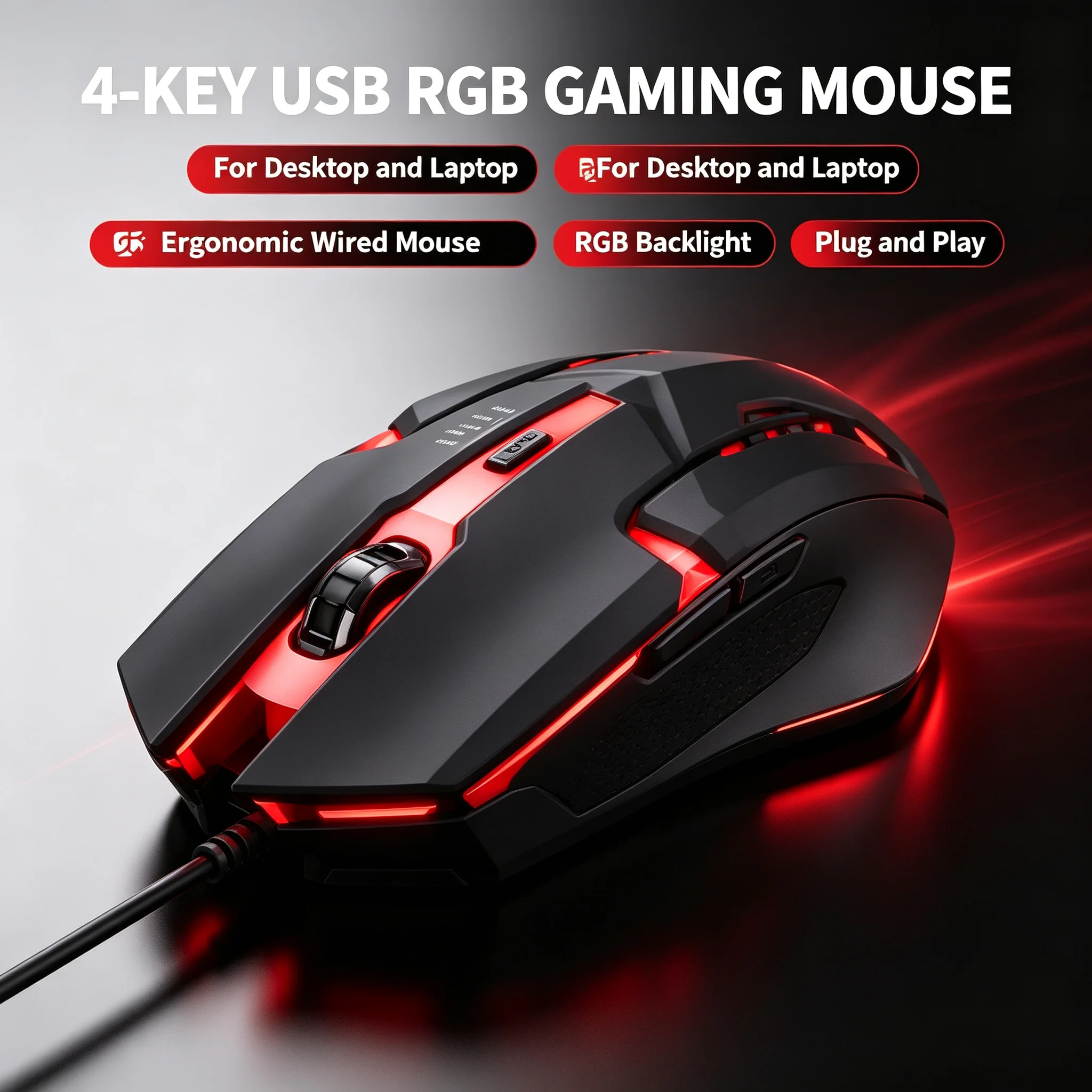 Souris de jeu filaire USB à LE - Mouse Gaming Esports avis et prix
