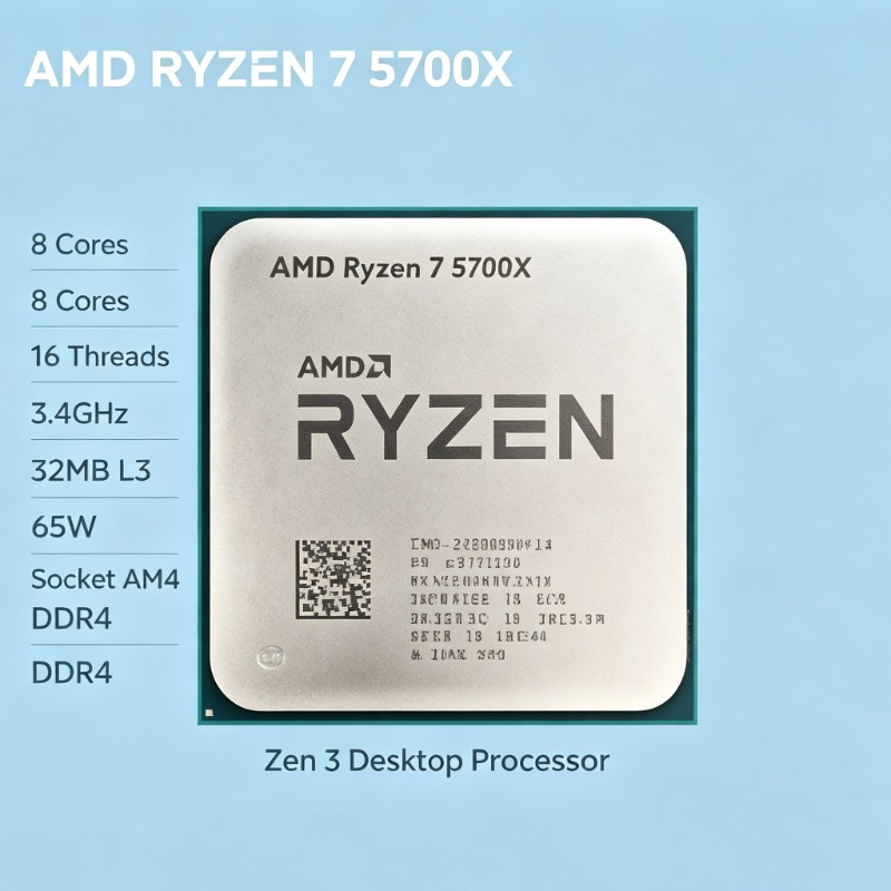 Processeur AMD Ryzen 7 5700X 6 - Amd Cpu Ryzen 7 avis et prix